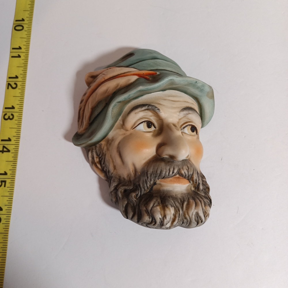 Vintage  1950  #5238 Lefton German Man Head Wall Plaques - Picture 2 of 4